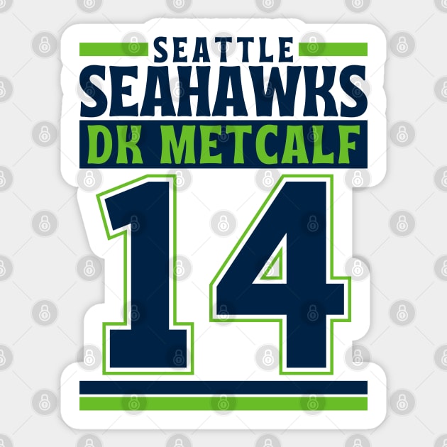 Seattle Seahawks Dk Metcalf 14 Edition 3 Sticker by Astronaut.co